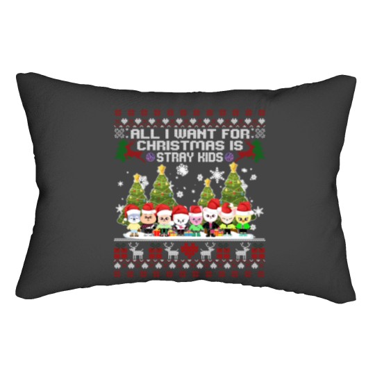 Discover Stray Kids Skzoo Ugly Christmas Lumbar Pillows, Kpop Christmas Lumbar Pillows, Cute SKZOO TSweatshirt