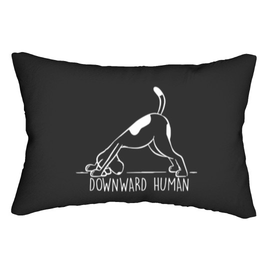 Discover Downward Human Lumbar Pillows, Yoga Lumbar Pillows, Funny Yoga Lumbar Pillows, Funny T Punny Lumbar Pillows, Girl Gym, Dog Lover Puppy