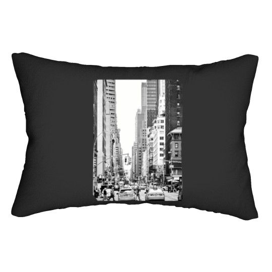 Discover New York Streets Streets New York Black And White Streets 1296 Lumbar Pillows