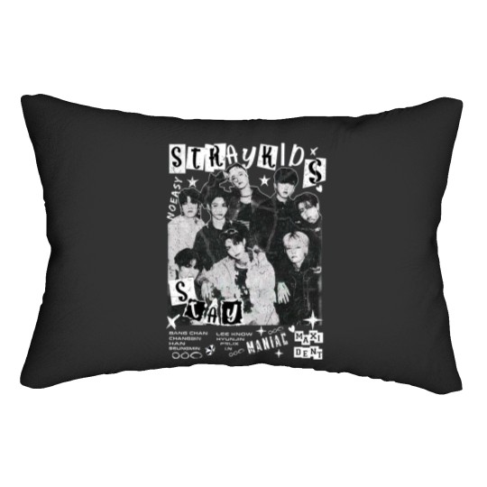Discover Vintage Stray Kids World Tour 2025 Comfort Color Lumbar Pillows Maniac Kpop Concert Fan Made 2025 Lumbar Pillows