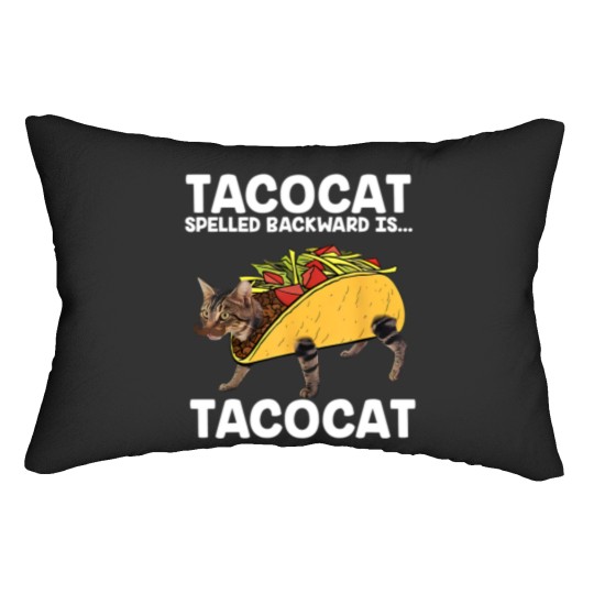 Discover Funny Taco Cat Vintage Lumbar Pillows