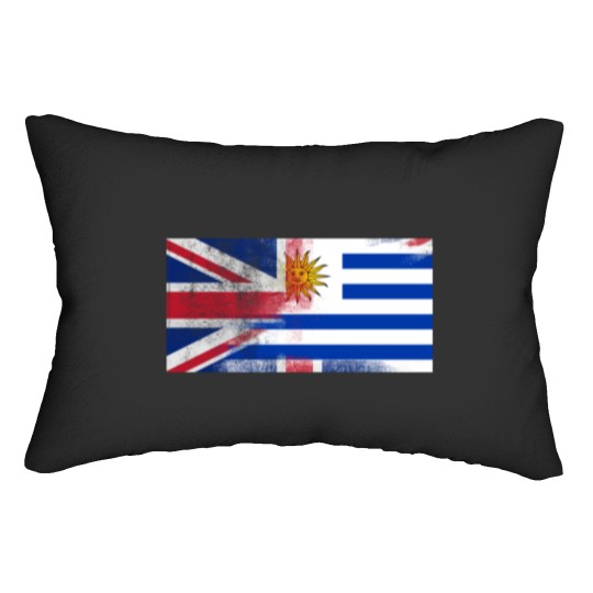 Discover British Uruguayan Half Uruguay Half UK Flag Lumbar Pillows