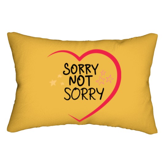 Discover sorry not sorry funny women's clothing merch apparel Lumbar Pillows