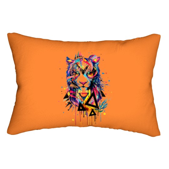 Discover Tiger Watercolor Lumbar Pillows