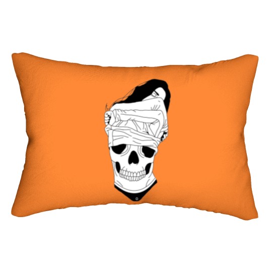 Discover LARGE TRIPLE SKULL GIRL Lumbar Pillows