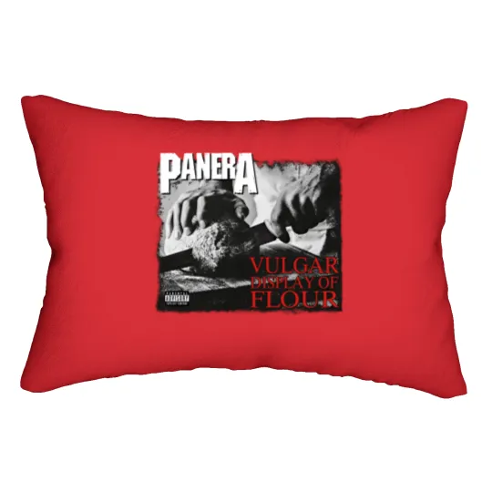Discover PANERA Vulgar Display Of FLOUR Metal Band Parody Spoof Mayhem Skull Lumbar Pillows