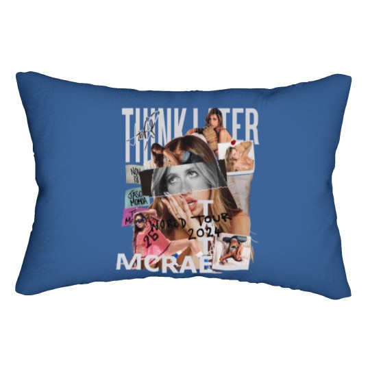 Discover Tate McRae The Think Later World Tour 2024 Tour Lumbar Pillows