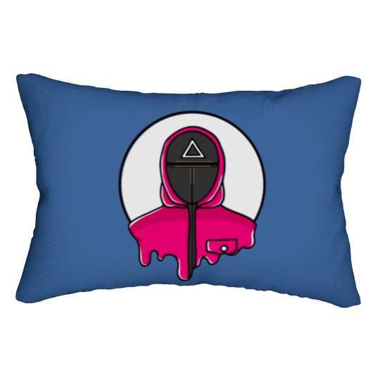 Discover Triangle Squid Ga me guard Lumbar Pillows