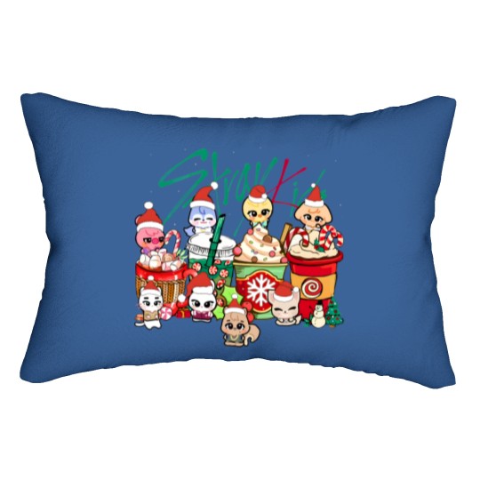 Discover Christmas SKZOO Coffee Lumbar Pillows, Stray Kids Christmas Lumbar Pillows