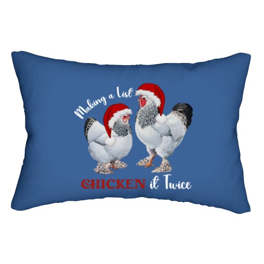 Discover Funny Christmas Chicken Lumbar Pillows