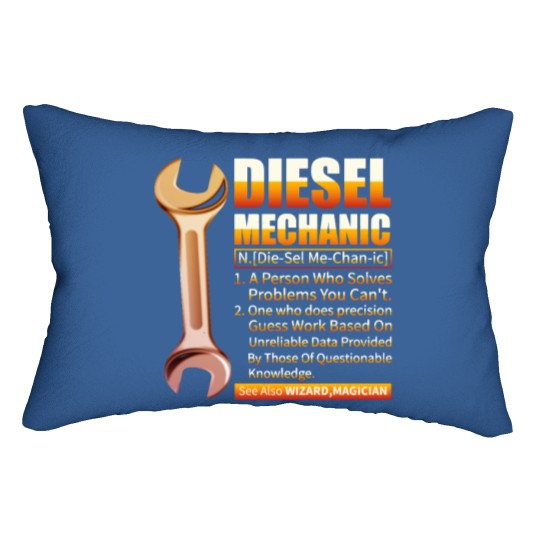 Discover Diesel Mechanic Gift Diesel Mechanic Definition Lumbar Pillows