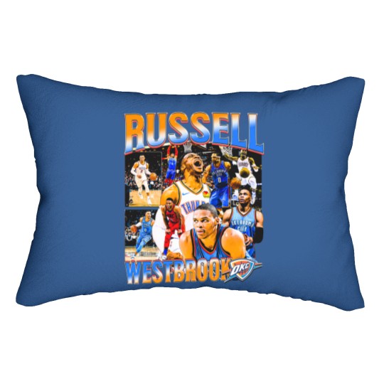 Discover Russell Westbrook OKC Vintage Lumbar Pillows, Russell Westbrook Fan Tees, Basketball Lumbar Pillows