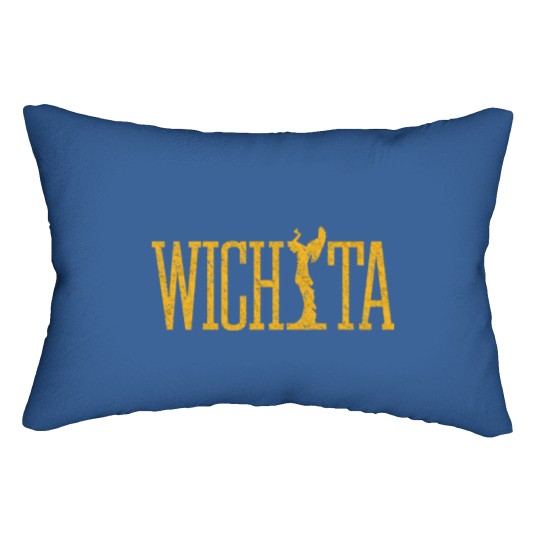 Discover Wichita Keeper Of The Plains Yellow Distressed Wic Lumbar Pillows