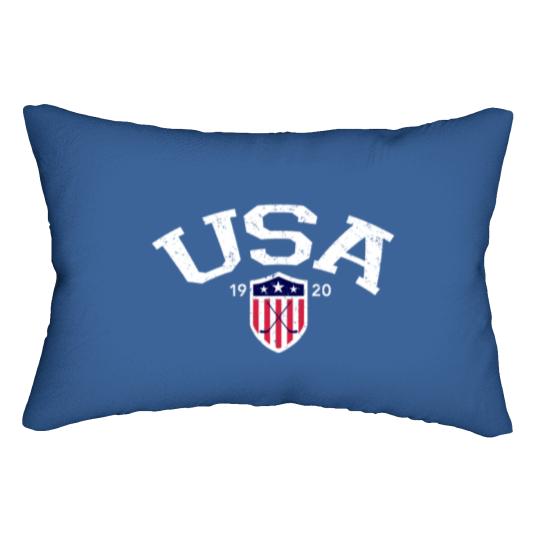 Discover Vintage USA National Hockey Lumbar Pillows