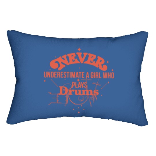 Discover Lumbar Pillows For Drums Girl, Drummer Lumbar Pillows Woman