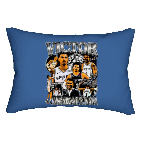 Discover Vintage 90s Graphic Style Victor Wembanyama Lumbar Pillows