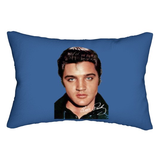 Discover Elvis Presley Signature Lumbar Pillows Short Sleeve Cotton White Women Men S to 5XL