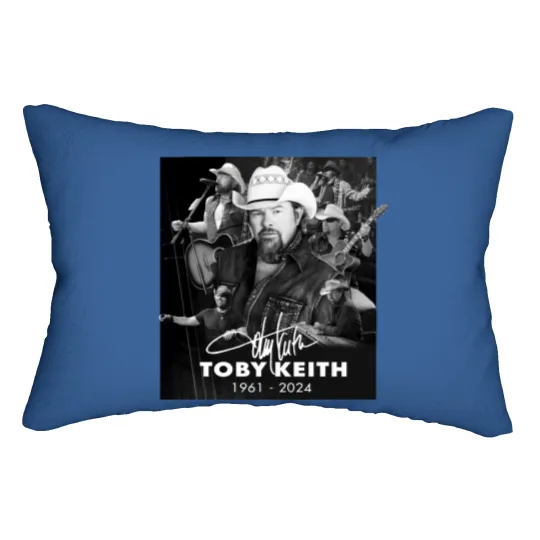 Discover Rare Collection In Memory Toby Keith 1961-2024 unisex Gift Lumbar Pillows
