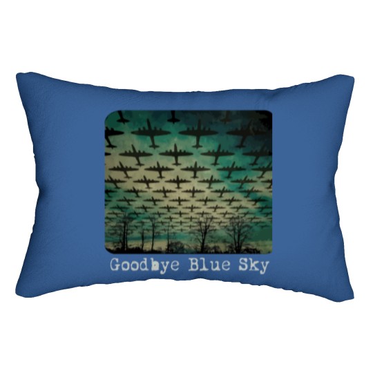 Discover Pink Floyds 1994 band Good Bye Blue Sky nick mason Lumbar Pillows