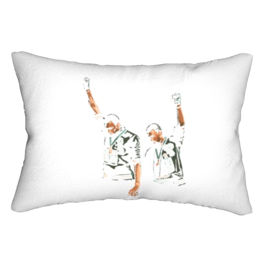 Discover 1968 Black Power Salute Illustration Classic T-Shi Lumbar Pillows