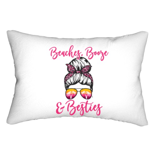 Discover Girls Trip Girls Weekend Friends Beaches Booze & Besties Lumbar Pillows