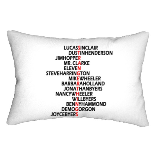 Discover Names of Strangers Things Lumbar Pillows