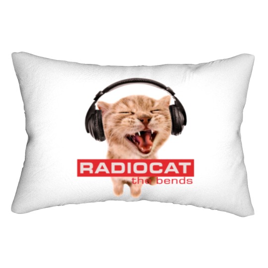 Discover RadioCat Lumbar Pillow, Meme Cat Design Inspired by Radiohead