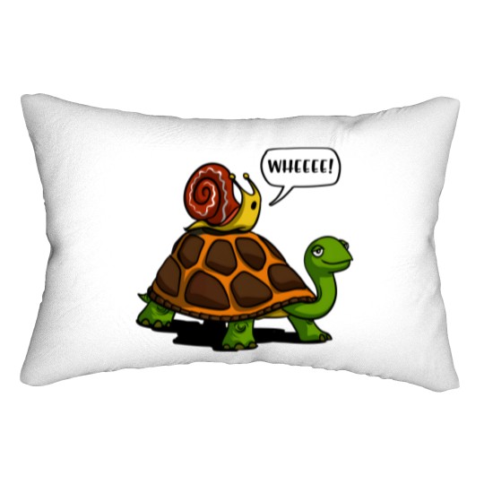Discover Snail Riding Turtle Lumbar Pillows