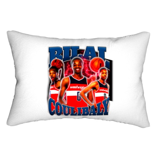 Discover Bilal Coulibaly Vintage  Retro 90's Lumbar Pillows Basketball Player Bilal Coulibaly Vintage Lumbar Pillows Lumbar Pillows Vintage Bootleg Basketball Lumbar Pillows Lumbar Pillows
