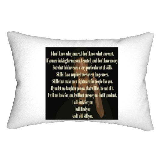 Discover Liam Neeson Taken Speech Art Lumbar Pillows