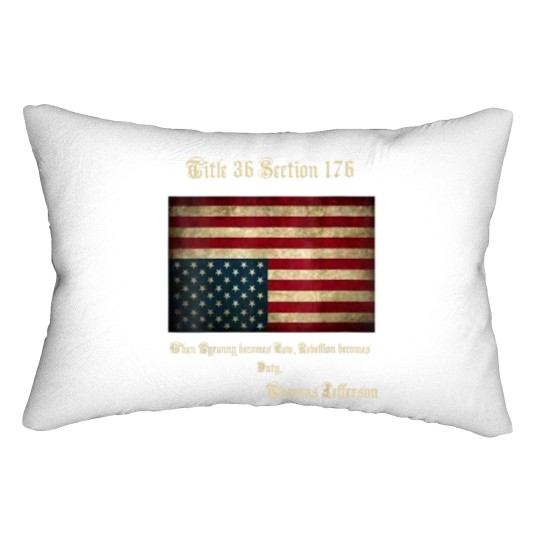 Discover American Flag Distress Upside Down Thomas Jefferson Patriot Lumbar Pillows