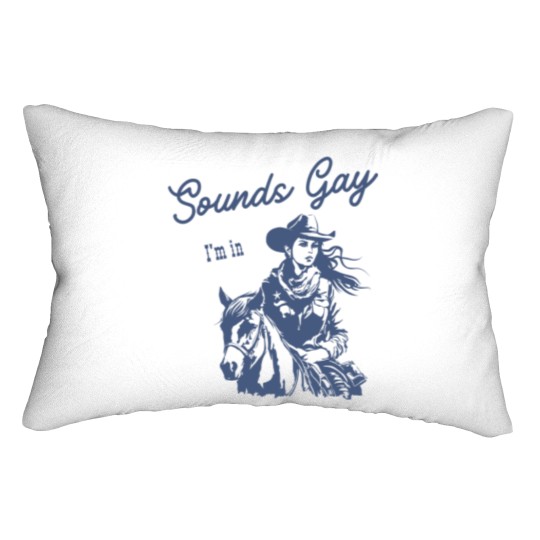 Discover Sapphic Pride Lumbar Pillow - Sounds Gay I'm In
