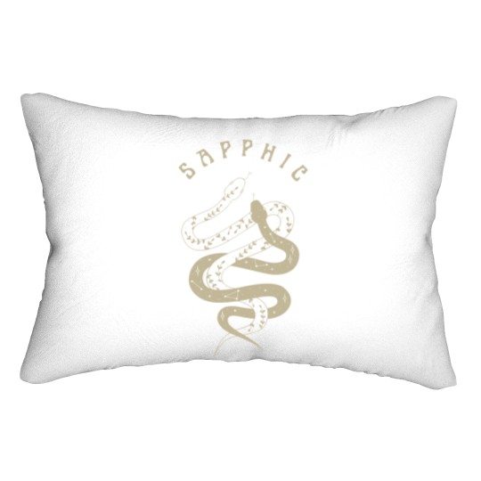 Discover Sapphic Lumbar Pillows, Mystical Sapphic Snakes, Boho Celestial