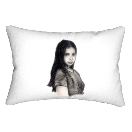 Discover Hope Sandoval pencil drawing Lumbar Pillows