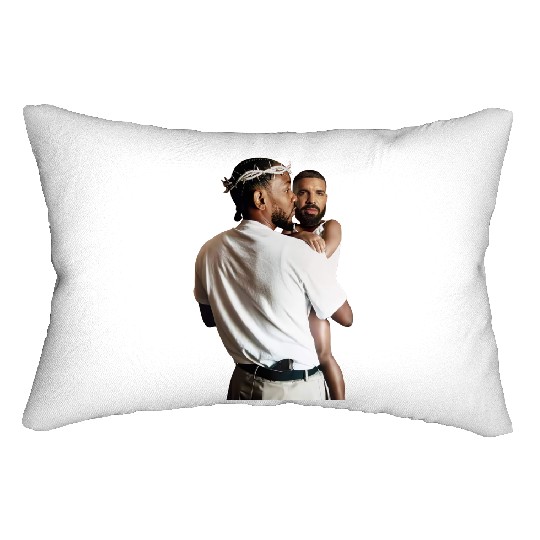 Discover Kendrick Lamar Holding Baby Drake Unisex Cotton Lumbar Pillows