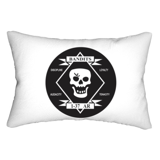 Discover The Bandits - 1st Battalion - 37th Armor Regiment (Clean Style) Lumbar Pillows