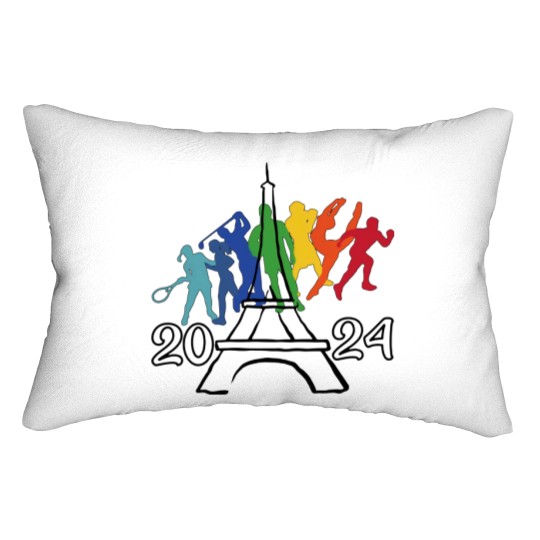 Discover 2024 Olympics Lumbar Pillows, Olympics Merch Lumbar Pillows