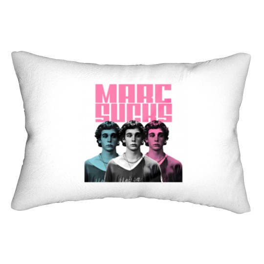 Discover Marc Sucks Empire Records Mark Funny Pop Art 90 Movies Damn the Man Unisex Lumbar Pillows