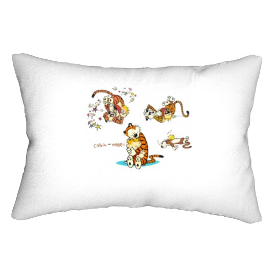 Discover calvin and hobbes bill watterson Lumbar Pillows