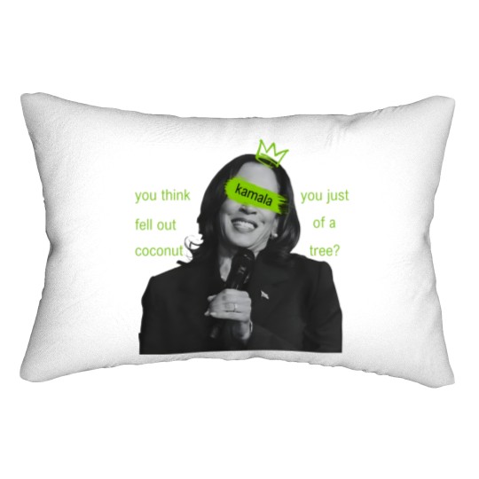 Discover kamala harris brat Lumbar Pillows, kamala charli xcx brat Lumbar Pillows, kamala meme Lumbar Pillows