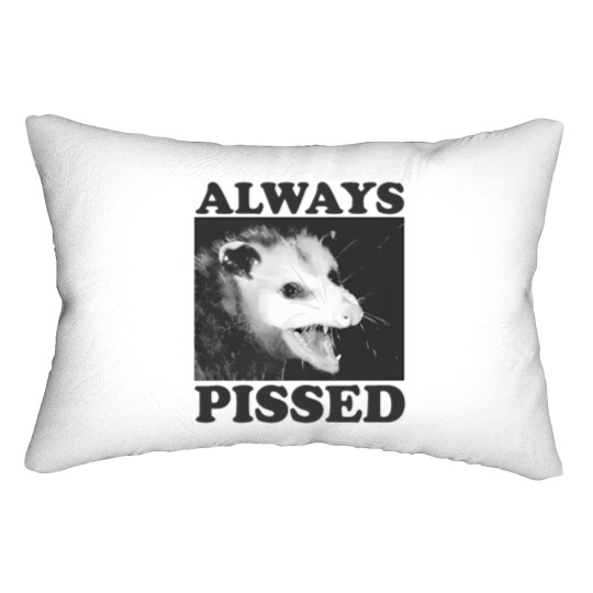 Discover Always Pissed Funny Opossum Eat Trash Be Free Lumbar Pillows