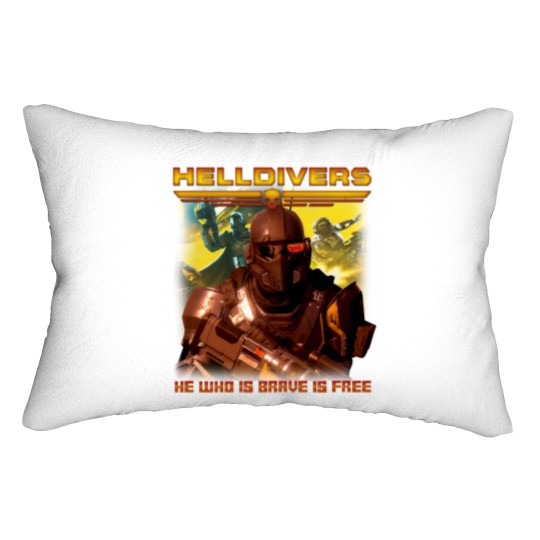Discover Helldivers Vintage 90s Lumbar Pillows, Helldivers 2 Lumbar Pillows, Helldivers Vintage Lumbar Pillows