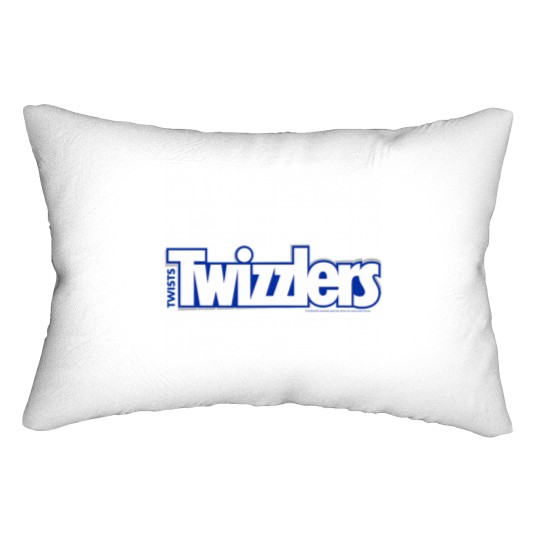 Discover Twizzlers Twists White Blue Logo Distressed Lumbar Pillows