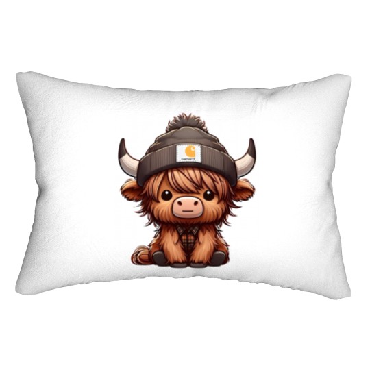 Discover Highland Cow Lumbar Pillows - Cute Cow Design