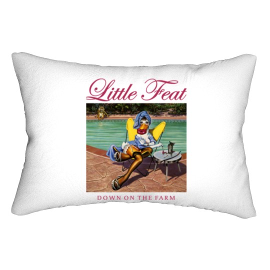 Discover Little Feat Rock Band Lowell George Formed Then Disbanded Upon His Death  Retro Wave Lumbar Pillows