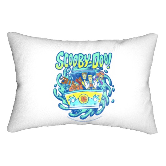 Discover Scooby-Doo Mystery Machine Portal Group Shot Pullover Lumbar Pillows