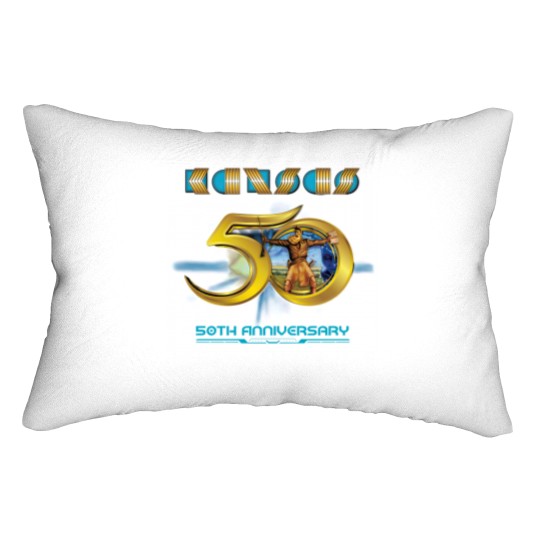 Discover Kansas 50th Anniversary Tour Leftoverture Point of Know Return Lumbar Pillows