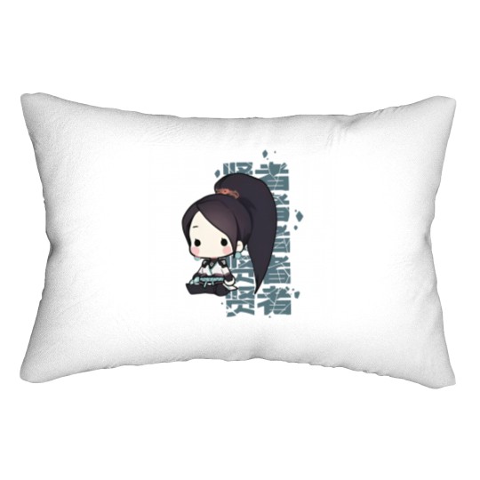 Discover Sage Valorant Lumbar Pillow - Cute Chibi Agent Gamer Gift