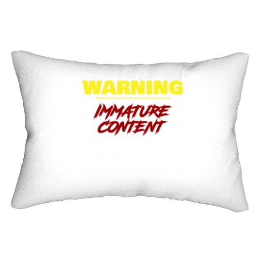 Discover Warning Lumbar Pillows