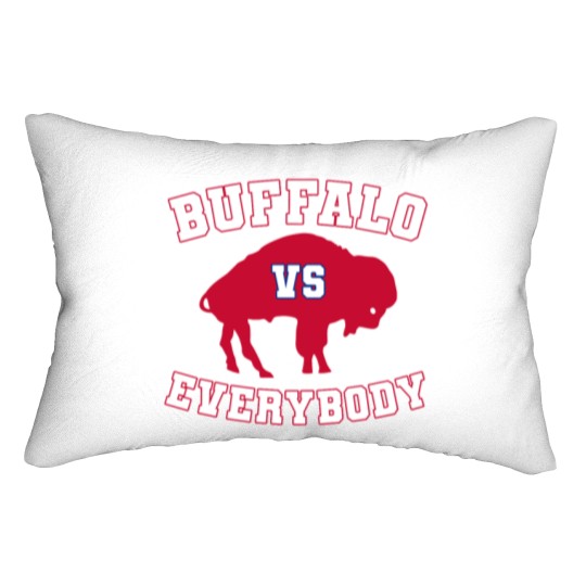 Discover buffalo vs everybody Lumbar Pillows